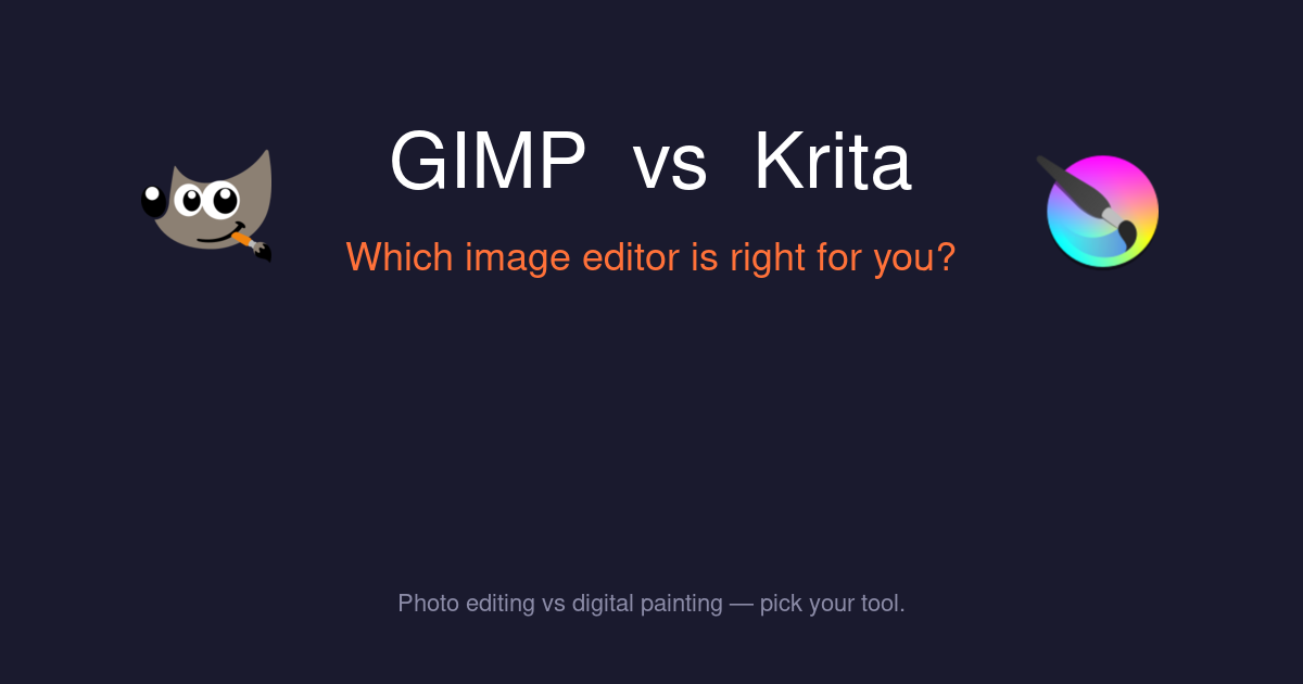 GIMP vs Krita — which image editor is right for you?